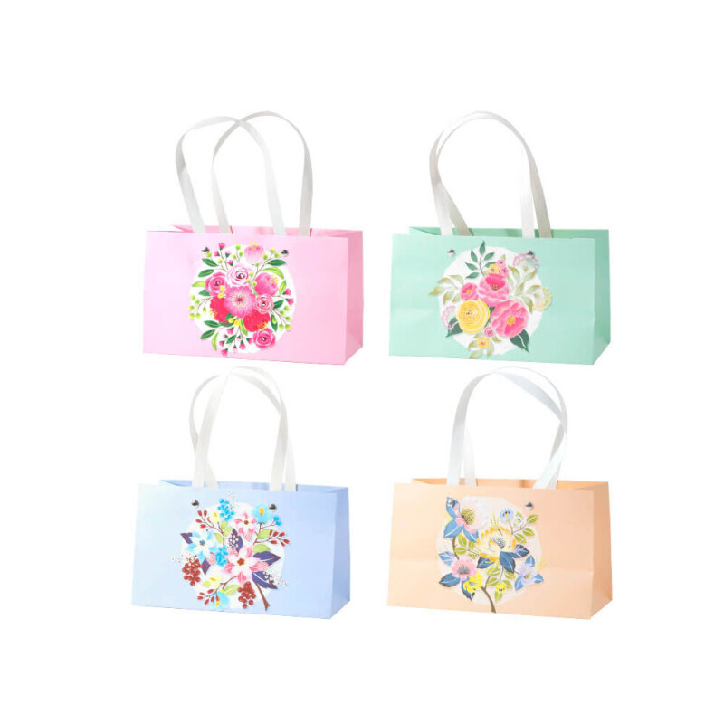 Dárková taška ''S'' Flowers (12/bal 360/krt)