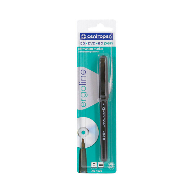 Centropen Popisovač CD 4606 BL Black (20/bal 200/krt)
