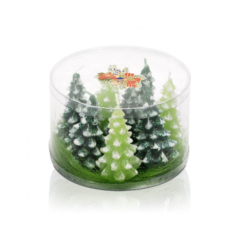 Bartek Svíčka Christmas Tree mini 8ks 60*110 Green (6/krt)