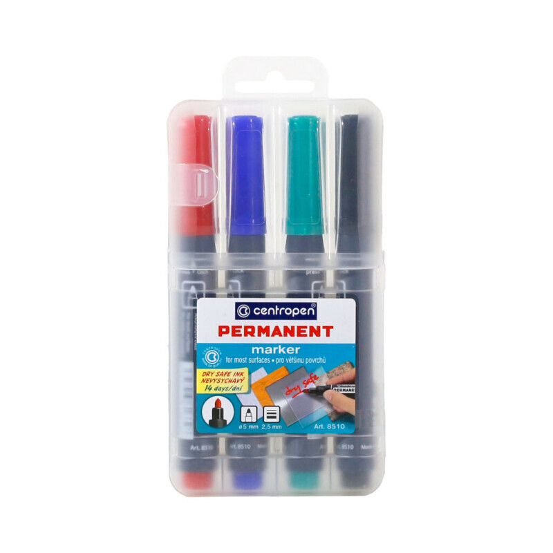 Centropen Značkovač 8510 4ks etui (10/bal 100krt)
