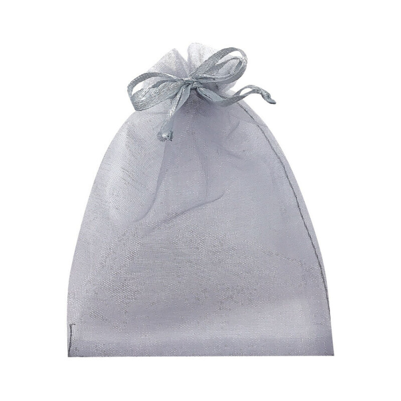 Pytlík organzový 15*22cm šedý (12/bal)