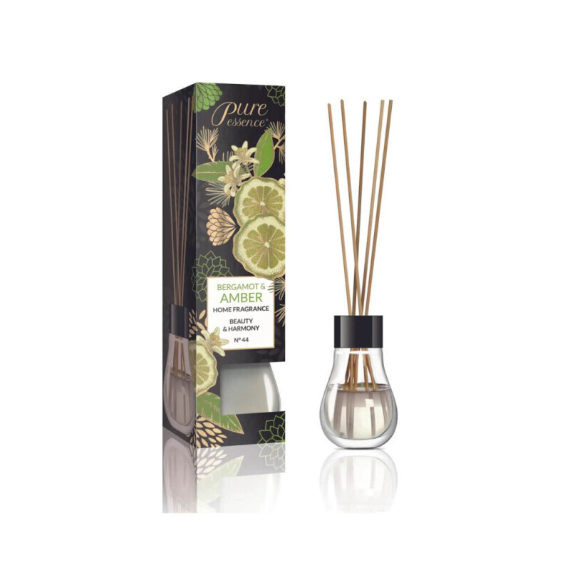 Pure Essence 25ml Vonné tyčinky Bergamot&Amber (48/krt)