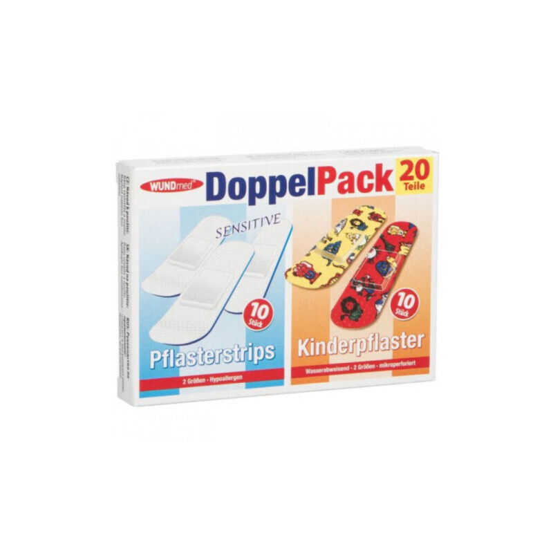 Wundmed Náplast 20ks DUO sensitive+dětské (24/krt)