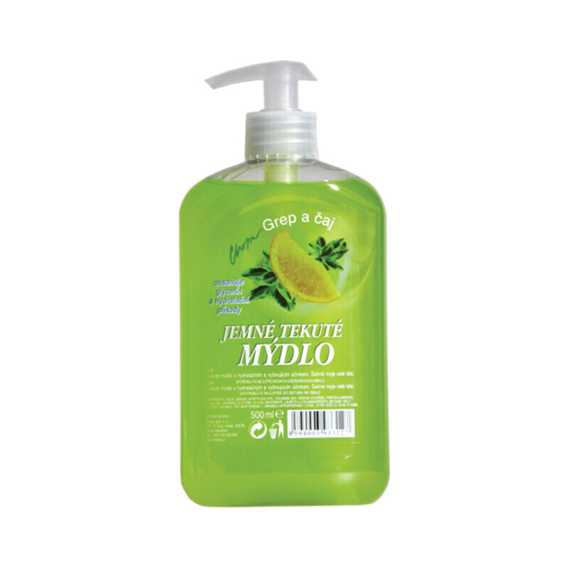 Chopa 500ml Mýdlo tekuté s pumpou Grep a čaj (6/bal)