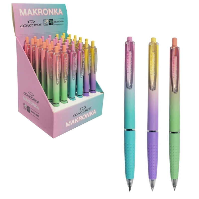 Concorde Gelové pero Makronka asort (36/bal 864/krt)