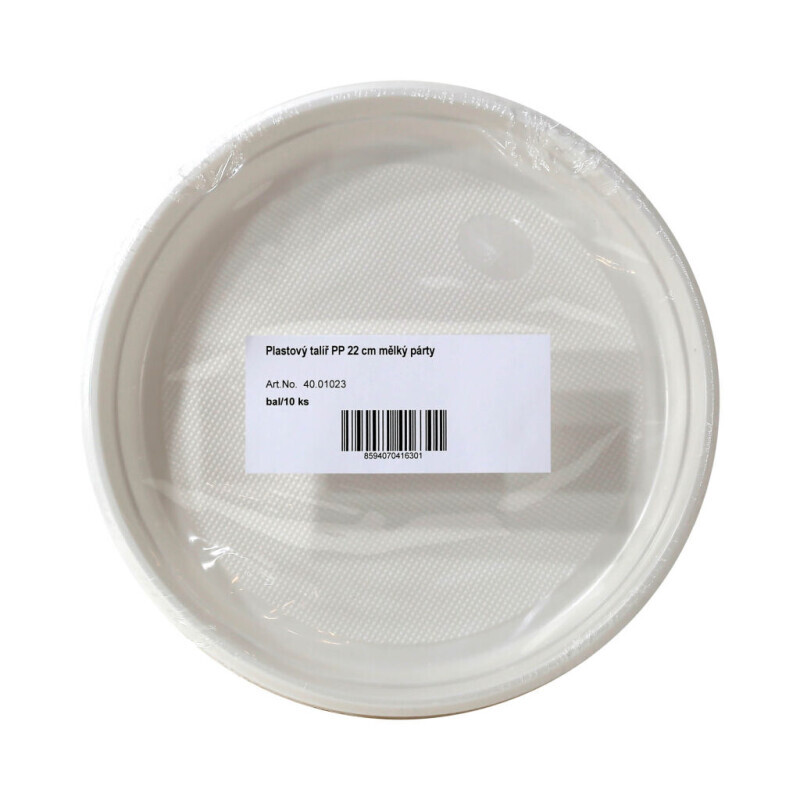 Talíř plast PP 22cm/10ks (60/krt)