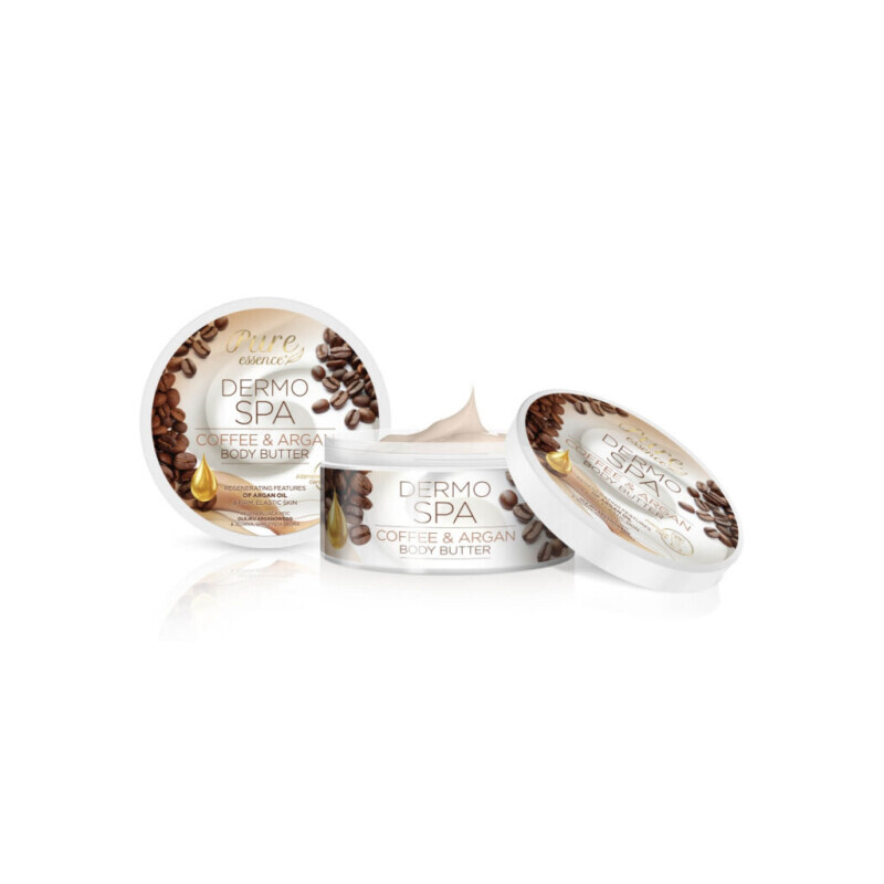 Pure Essence Tělové máslo 200ml Argan oil&Coffee (6/bal 36/krt) 