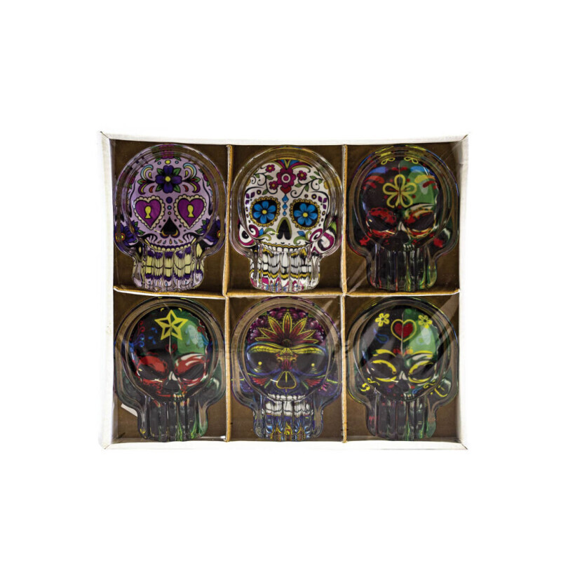 Popelník sklo Skull (6/bal 84/krt)
