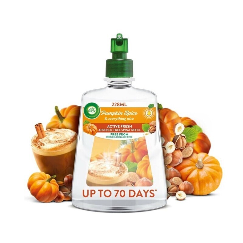 Airwick 228ml Active Fresh náplň Dýně a podzimní koření (4/krt)