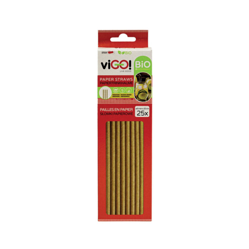 viGO! Slámky papírové 20cm/25ks (38/krt)