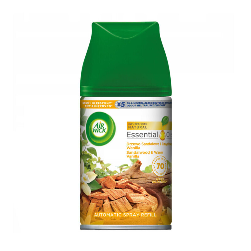 Airwick 250ml Freshmatic náplň Vanilka a santalové dřevo(6/krt)