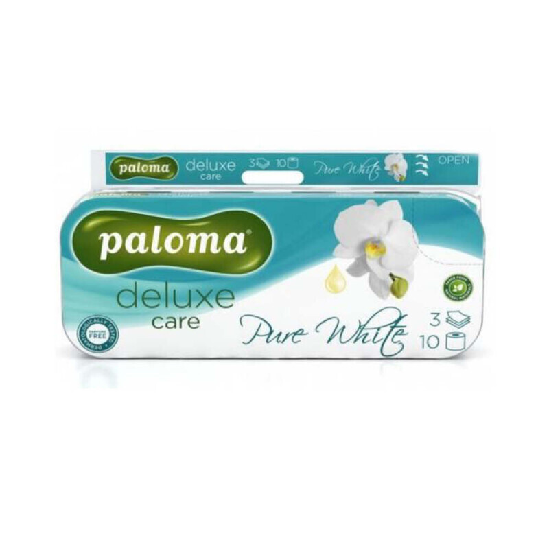 Paloma Toaletní papír 10ks 3-vrstvý Deluxe Pure White (9/bal)