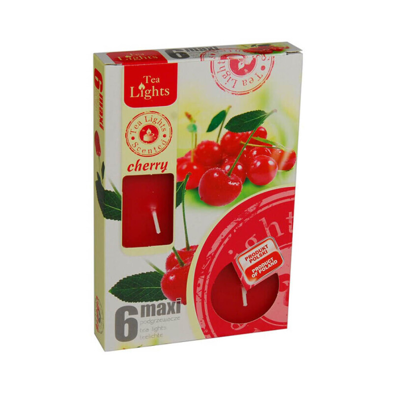Admit Svíčka čajová Maxi 6ks Cherry (8/bal)