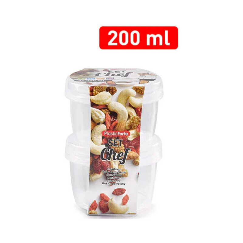 P.Forte Dóza plast set kul.2*200ml Tran. (12/bal)
