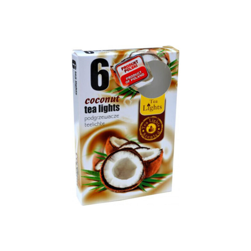 Admit Svíčka čajová 6ks Coconut (45/krt)