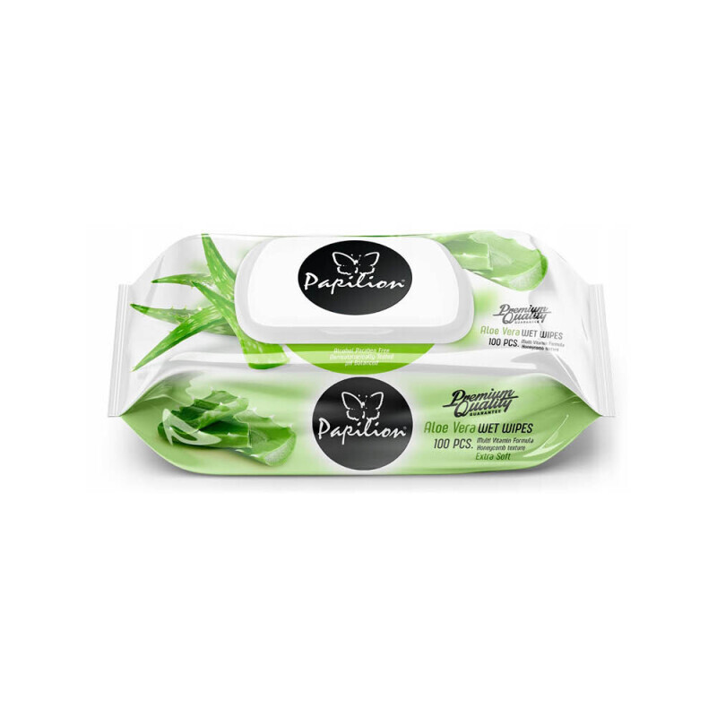 Papilion Vlh.ubrousky 100ks Aloe Vera (18/bal)