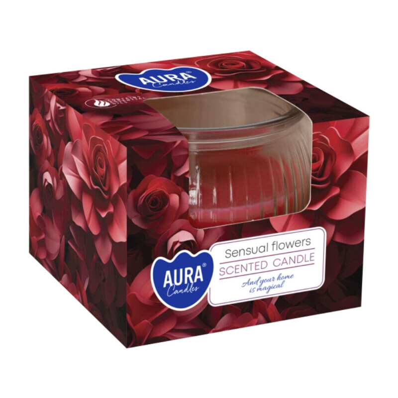 Bispol Svíčka ve skle SN69/80g sensual flowers(6/krt)