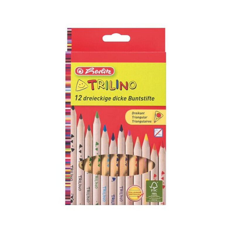 Herlitz Pastelky troj.přírodní silné 12ks (6/bal 144/krt)