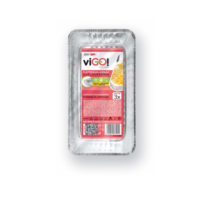 viGO! Miska ALU 20*12cm/3ks (16/krt)