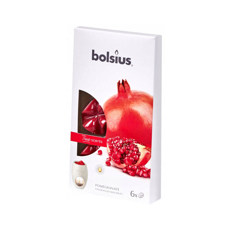 Bolsius Svíčka Waxmelts 6ks True Scents Pomegranate (8/krt)