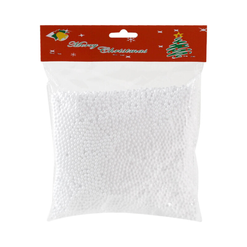 Vánoční polystyrenové kuličky White (12/bal 396/krt)