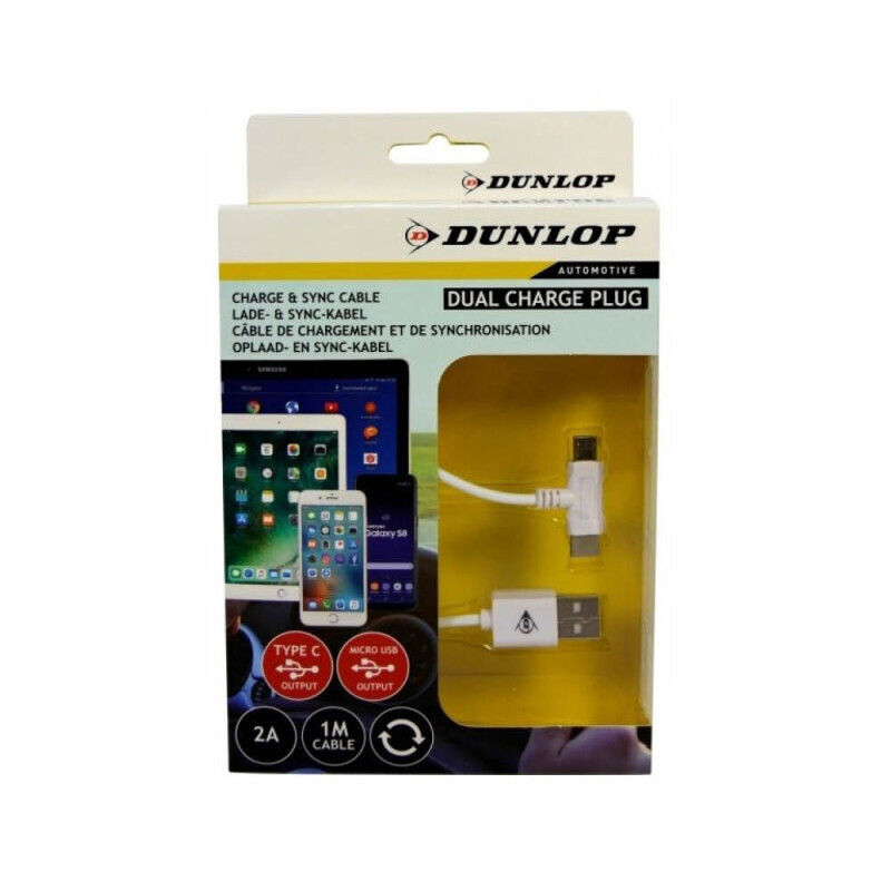 Dunlop Kabel USB-A-USB-C/USB micro 2m (24/krt)