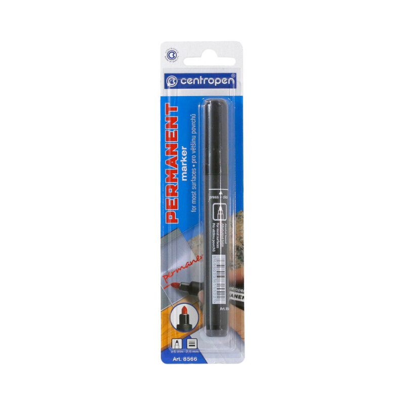 Centropen Značkovač 8566 BL Black (20/bal 200/krt)