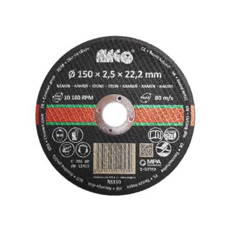 Řezný kotouč na kámen 150x2,5x22,2mm