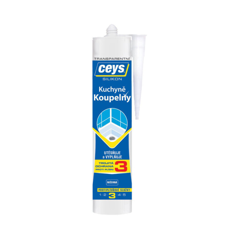 Ceys Silikon Koupelny a kuchyně 280ml transparent (15/krt)
