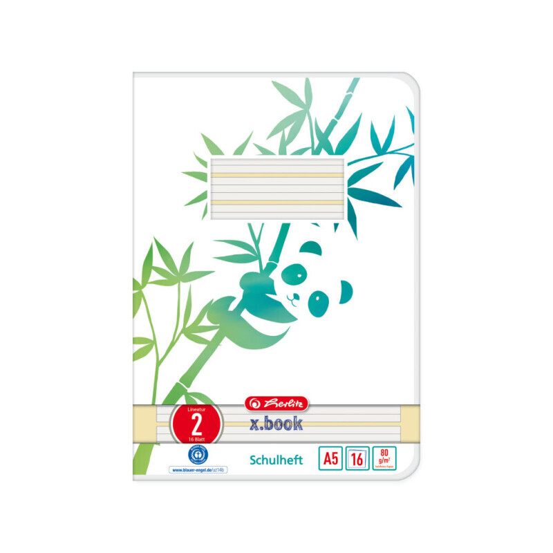 Herlitz Sešit A5/16 lin 2.tř. Panda (10/bal 360/krt)
