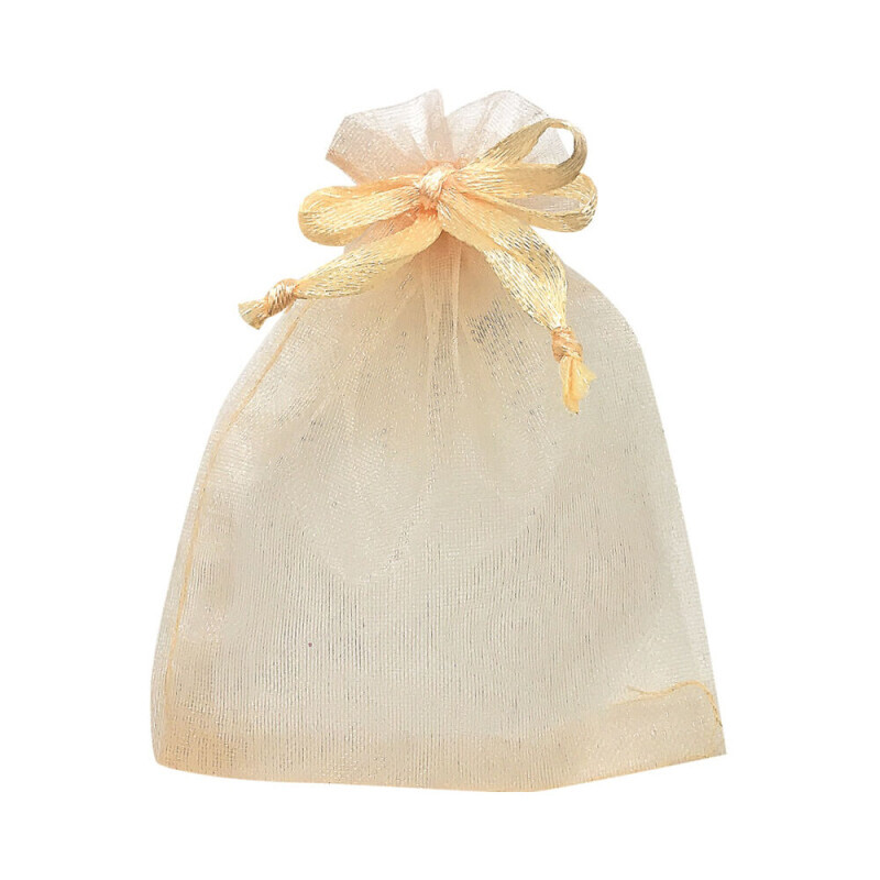 Pytlík organzový 15*22cm meruňkový (12/bal)