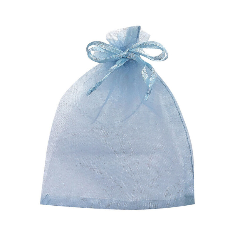 Pytlík organzový 15*22cm světle modrý (12/bal)