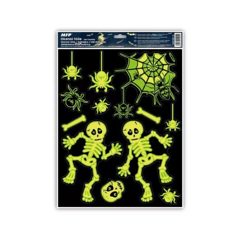 MFP Okenní fólie halloween svítící HA002 30x42cm(144/bal)