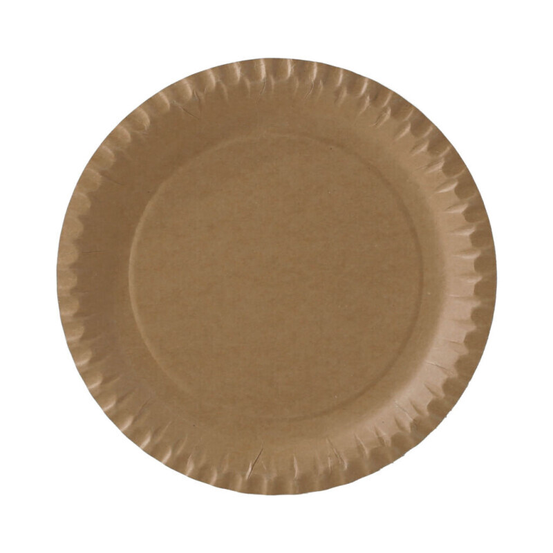 Talíř papírový Kraft 23cm/10ks (50/krt)