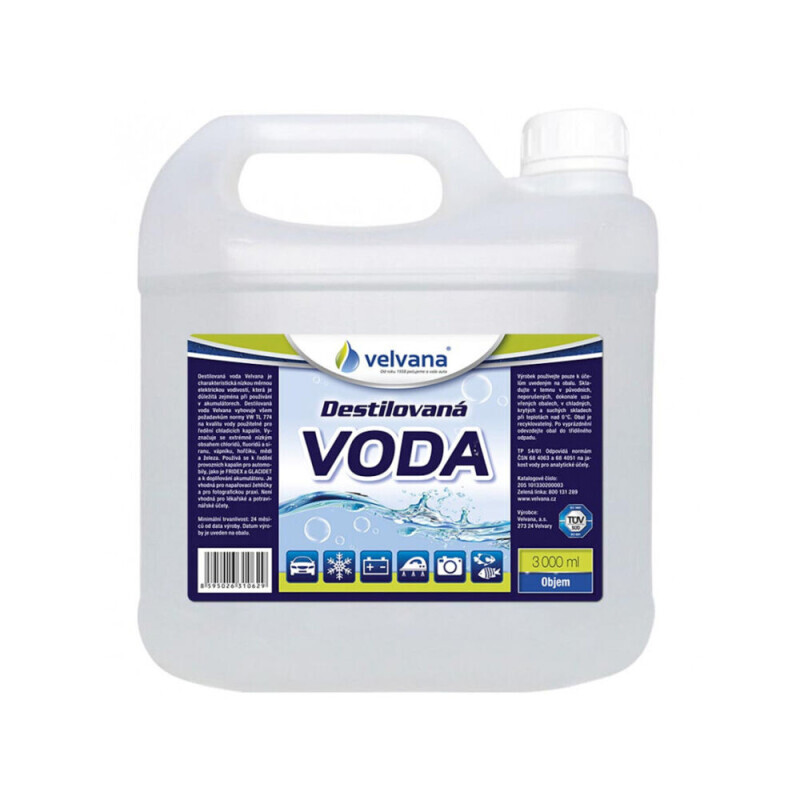 Velvana Destilovaná voda 3l (4/bal) 