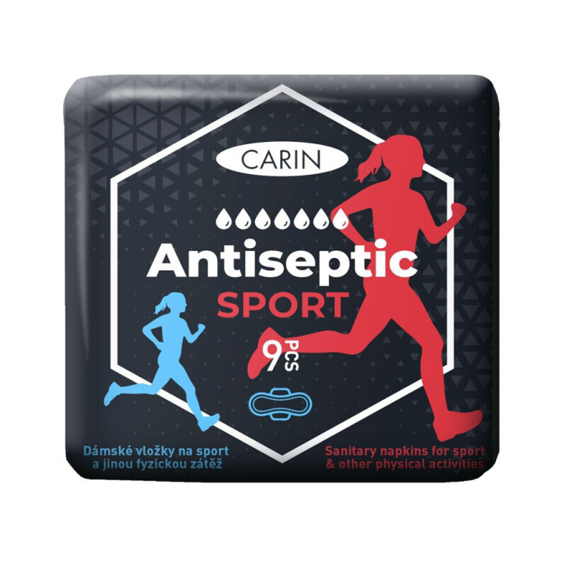 Carin vložky Sport Antiseptic 9ks 