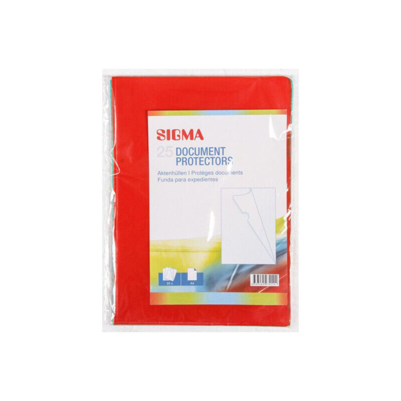 Sigma Obaly na doklady A4/25ks, 120mic Red