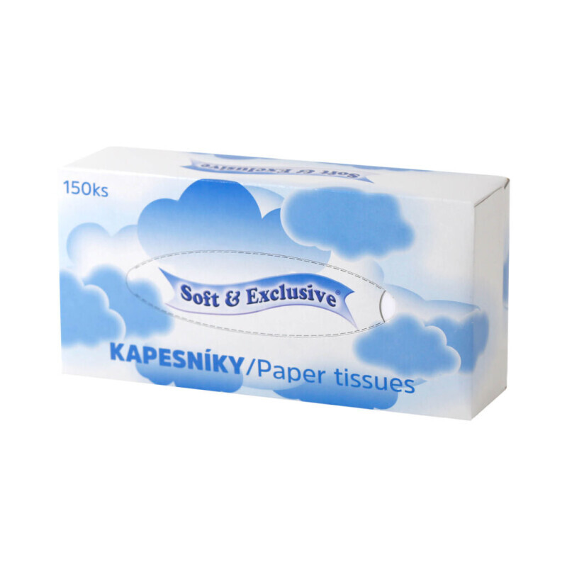 Soft Exclusive Kapesníčky BOX 150ks 2vrstvé (30/krt)