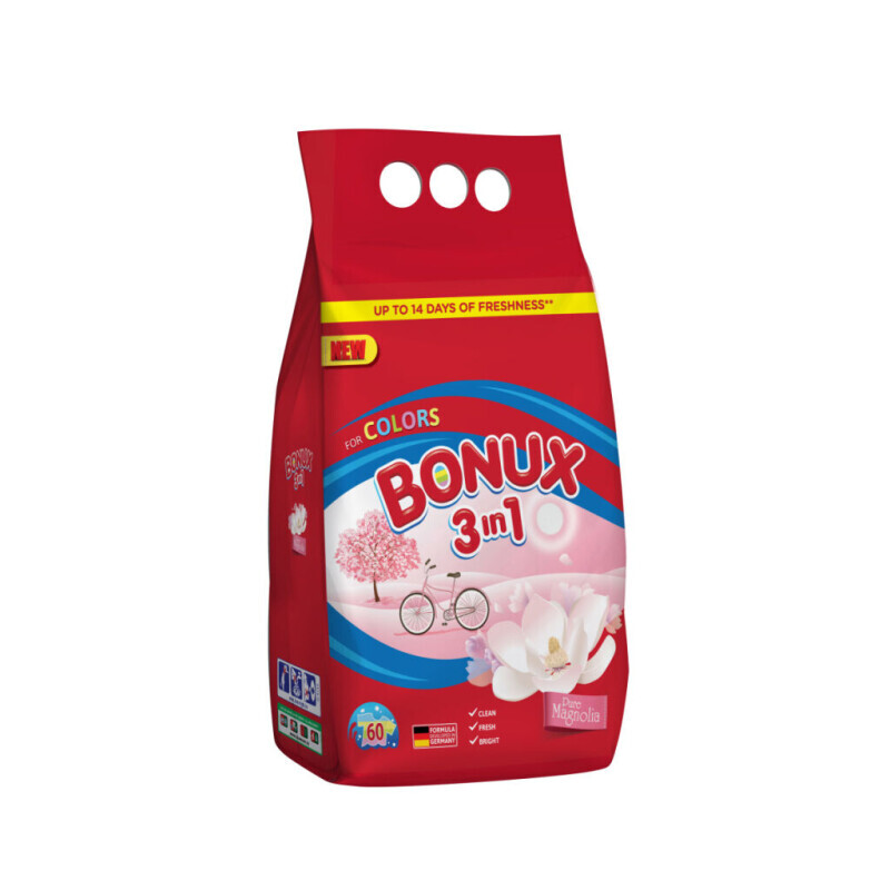 Bonux 4,5kg Prací prášek Color Pure Magnolia (4/krt)