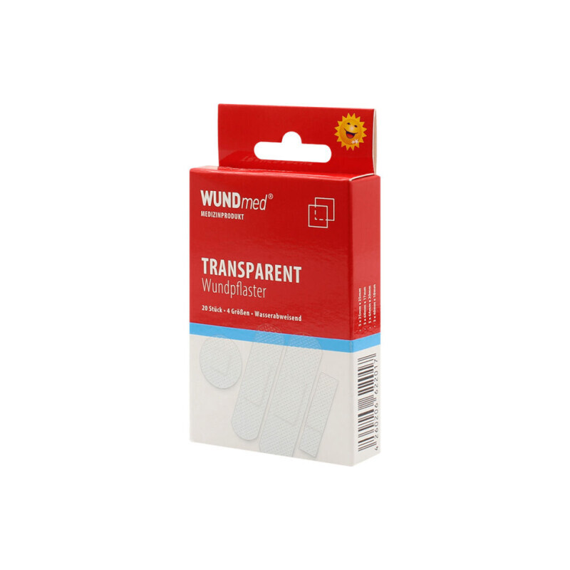 Wundmed Náplast 20ks 4druhy transparentní (24/krt)