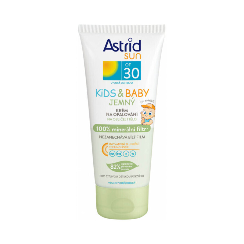 Astrid Sun 100ml Jemný dětský krém na opalování OF30 (12/krt)
