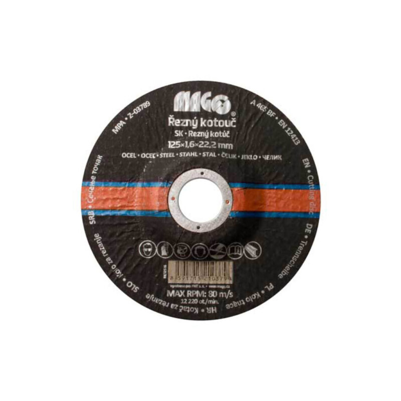 Řezný kotouč na kov 125x1,6x22,2mm