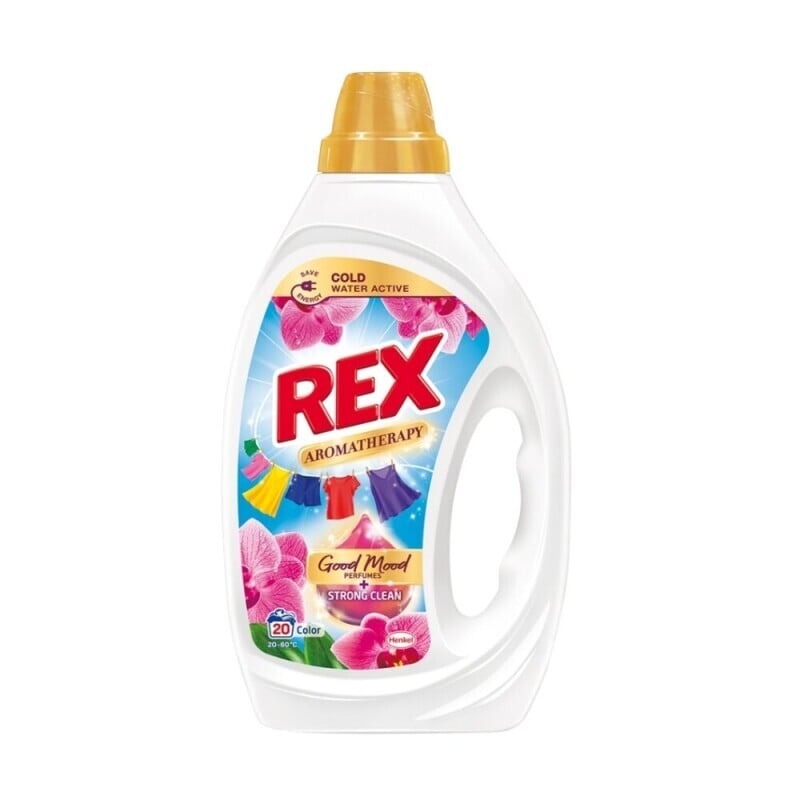 Rex 900ml Prací Gel Aromatherapy Orchid  (8/krt)