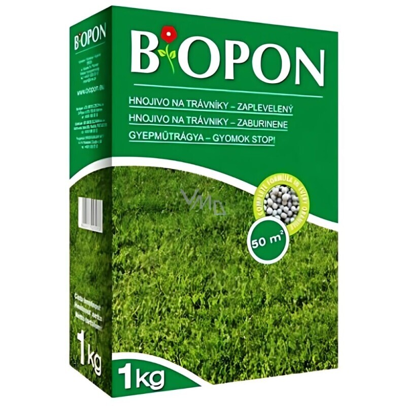 B*OPON 1kg na trávníky – zaplevelený (12/krt)