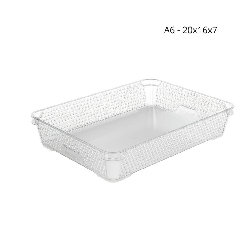 Mini košík A6 průhl. 20x16x7(10/krt)