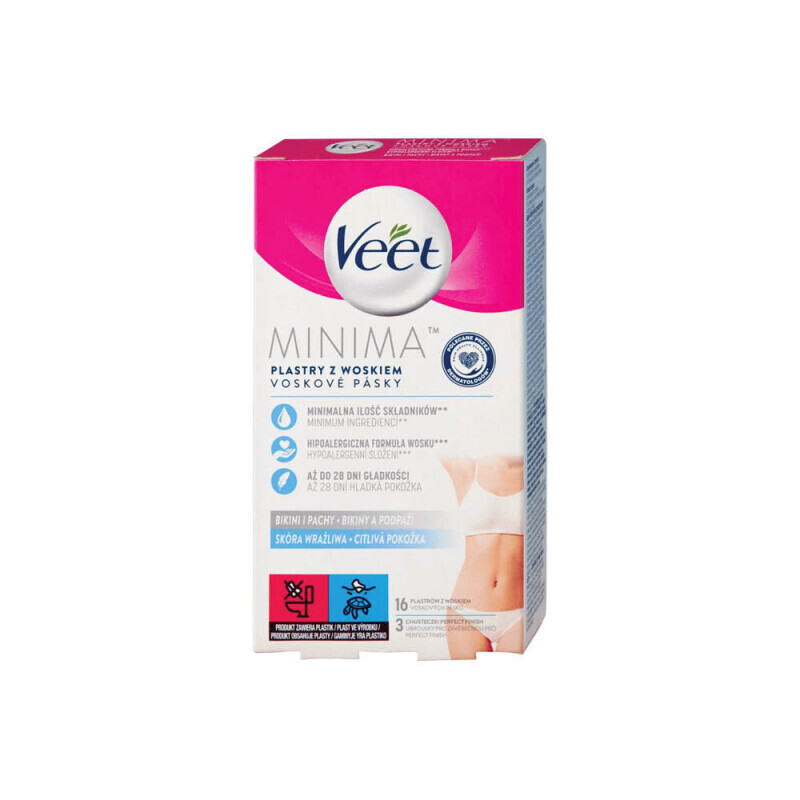 Veet Vosk.pásky 16ks Minima Hypoalergenní Bikiny a Podpaží (12/krt)