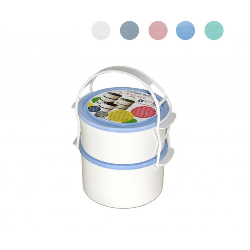 PP Jídlonosič plast 2patro 1*1,3l + 1*1,7l (12/krt)