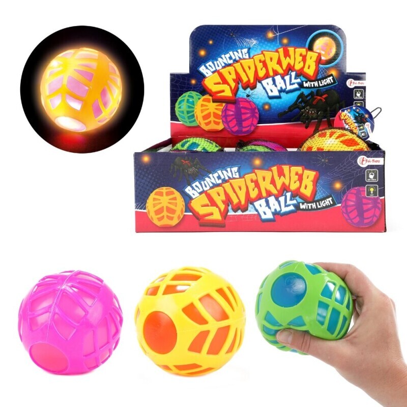 Toi-Toys Míček s pavučinou antistresový gumový(48ks/krt)