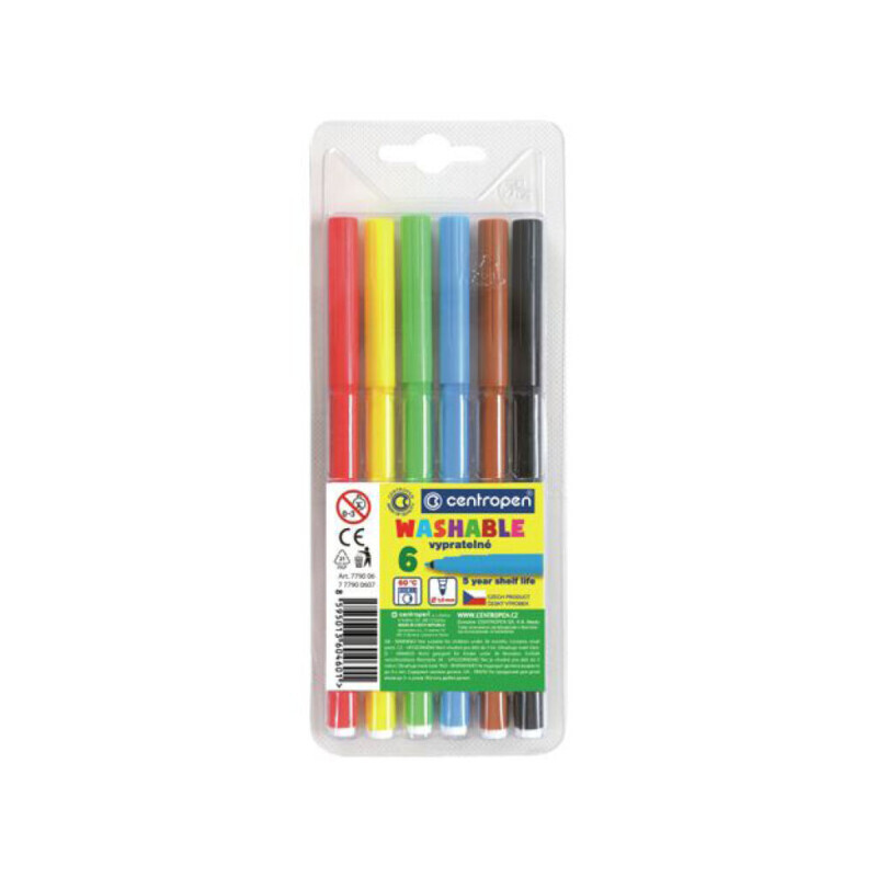 Centropen Fixy Washable 6ks (48/krt)