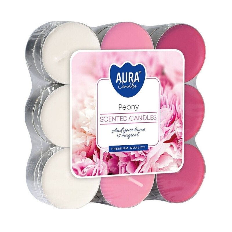 Bispol Svíčka čajová 18ks Peony (6/krt)